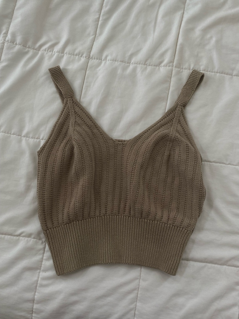 Brown Knitted Summer Top